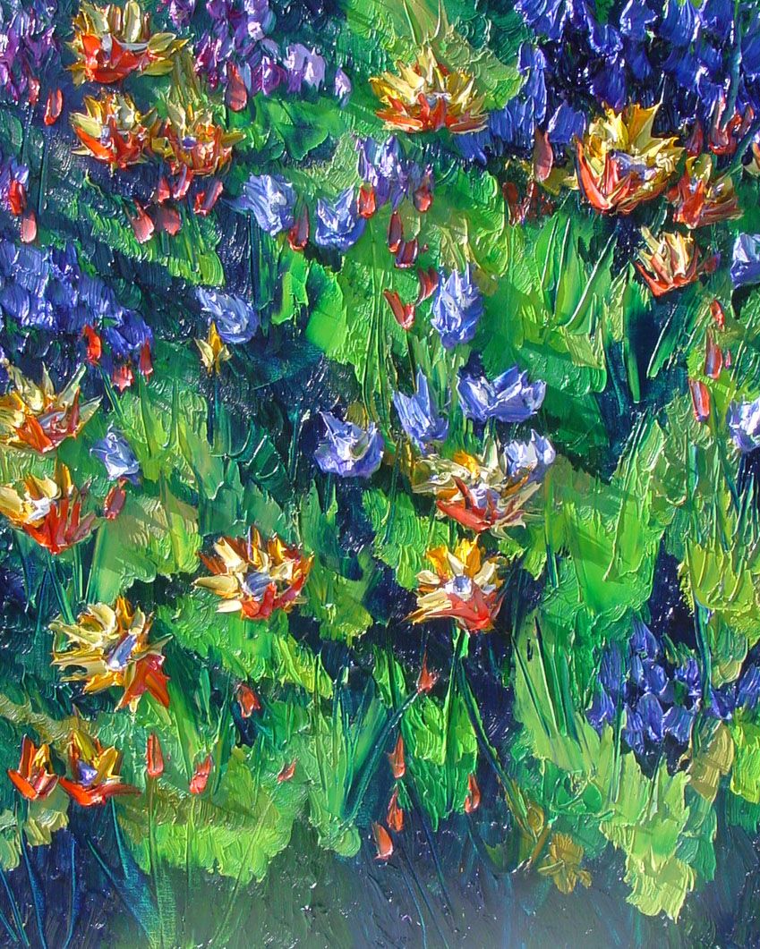 Purple Flowers Painting
